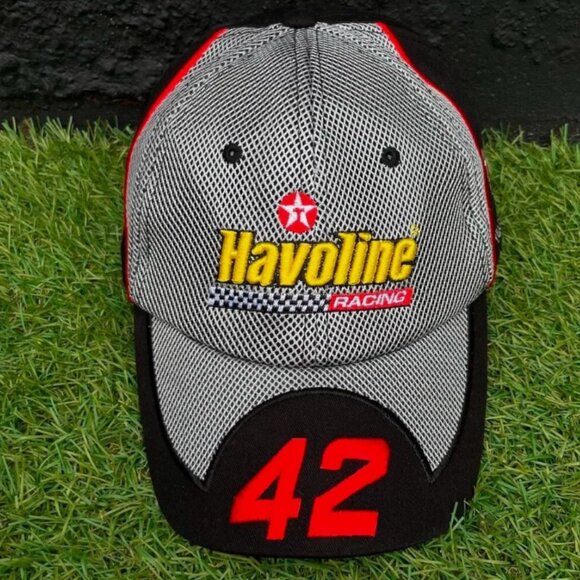 Vintage Y2K Havoline Racing Hat | Jamie McMurray #42 NASCAR Mesh Trucker Cap - Picture 2 of 5